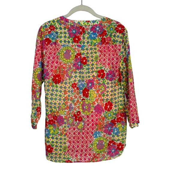 Talbots Floral Cotton Blouse Size Small - Picture 2 of 9